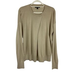 Banana Republic Tan Silk Cashmere Drape Sweater